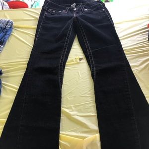 True Religion corduroy boot leg jeans